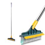 ZURU BUNCH 2 in 1 Floor Scrub Brush with 57.8 Long Handle, 120 Rotatable Shower Tile Scrubber, Kitchen Bathroom, V-Shaped Corner Brush for for Kitchen Bathroom Home Office School