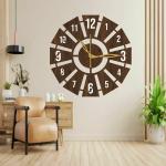 KANBI DECOR Stylish Functionality Blend Form and Utility with Panache Beown 30x30 cm Wall Clock For Home Decor