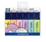 Staedtler Textsurfer Classic Pastel 364 CWP6 Highlighter, Chisel Tip, Multicolor