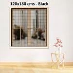 Classic Mosquito Net for Windows Pre Stitched Size-120X180 cms Color-Black