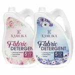 Kamlika Fabric Liquid Detergent For Top load Front Load Washing Machine Pink-Blue 5 Lt Combo (Buy 1 Get 1 Free)