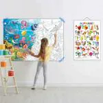 Buy GOWOO ALPHABET CHART and GIANT UNDER THE OCEAN COLOURING POSTER|Set ...
