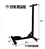 Gym Insane Standing Gym Twister, 4 feet handle height 150 weight capacity Gym Machine (Black)