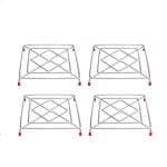 OSE Stainless Steel Heavy Hot Stand for Kitchen | Utensil Stand for Counter Top | Dining Table Steel Mats for Hot Utensils (Pack of 4) (Square)