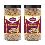 Nuttz Bites Premium Roasted & Salted Pistachios Nut 500 g (Pack of 2)