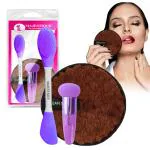 Majestique Facial Cleansing Pad, Mushroom Blender and Face Mask Applicator, Versatile Makeup Removal and Reusable multifunctional Set - 3Pcs/Multicolor