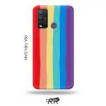 Tweakymod Printed Rainbow Colour Back Cover For Vivo Y30