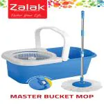Zalak master bucket Mop 360 rotation micro Refil wheels on the bottom for easy locomotion easy operation with Mop Set Pack of 2
