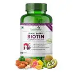 Simply Herbal Plant Based Biotin Tablets With Keratin for Men and Women, Calcium, Vitamin B7 Supplement for Hair Growth, Glowing Skin & Healthier Nails, Bamboo Extract, 60 Tablets (Pack of 1)
