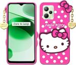 BINTAGE Back Cover for Soft Kitty Samsung A10s SM-A107 -2019 (Pink, Dual Protection, Pack of: 1)