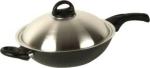Kitchen Chef Black Aluminium Gas Stove Compatible Non Stick Chinese Wok Kadai Kadha 27 cm i 3 ltr