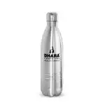 Dhara Stainless Steel 24 PLUS Double Wall Vacuum Insulated 24 Hours Hot and Cold Thermosteel Flask 500 ml Bottle (Pack of 1, Silver, Steel)