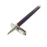 Auteur Focus Purple Brass Blue Ink Ball Pen