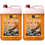 BLISS & BLUSH Dishwash Liquid 10 Liter Orange | Removes Tough Grease & Odour, No Toxic Residue, Baby & Pet Safe