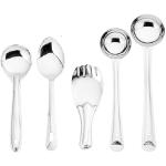 LIMETRO STEEL Stainless Steel Serving Spoon Set (5 Pieces ) Kitchen Tool Set (Ladle)