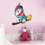 Decor Villa Flying doremon Wall Sticker & Decal (PVC Vinyl,Size-