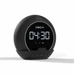 Xech Bluetooth Speaker Wireless with Alarm Clock Phone Stand and Pen Holder Portable Mini Bedside & Desktop Speakers Valentine Gifts Ideas (Ellipse) (Black)