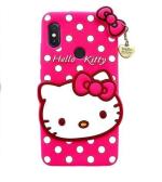 COVERBLACK Rubber Hello Kitty with Golden Latkan Case Back Cove Perfect Fit for Vivo 1814 / Vivo_ Y93 - Pink