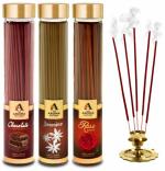 The Aroma Factory Incense Sticks Chocolate, Jasmine & Rose Agarbatti Bottle of 3 x 100g Incomplete