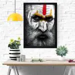 Chaque Decor Sadhu Tapasya Texture Paper Framed Art Print 19.25 Inches X 13.25 Inches Modern Art ,Perfect for Home Decor, For Living Room, Bed room, Office, Hotel,wall decoration