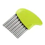 Honexa Potato Knife Crinkle Cutter, Stainless Steel Wavy Chopper, French Fries Maker