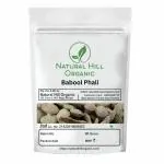 Natural Hill Organic Pure Natural Babool Fali 150 Gram - Kikar Phali - Kikar Fali For Natural remedy for various health issues | preservatives Free ( Zipper Pack With Safety Seal ) With 100g Multani Mitti Powder