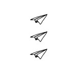 SIMPLY INKED Paper Airplane Temporary Tattoo, Designer Tattoo for all (Paper Airplane Tattoo) Pack of 2