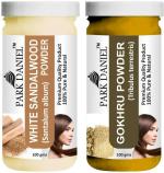 Park Daniel Premium White Sandalwood Powder And Gokhru Powder, 100 G Each (Combo Of 2) |Hair Care|Dandruff Control hair Powder|Healthy Strong Hair Mask