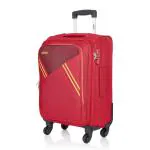 Safari Swift Plus 81cm Large Checkin Trolley Bag Polyester Expandable Soft Luggage, 4 Wheels 360 Degree Wheeling, Anti-Theft Zippers, Travel Bag, Suitcase for Travel, Trolley Bags for Travel, Red