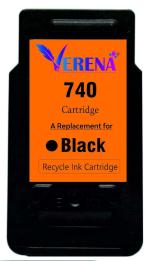 Verena 740 Ink Cartridge Compatible for Canon Canon PIXMA MG2170 MG2270 MG3170 MG3570 MG3670 MG4170 MG4270 MX377 MX 397 MX437 MX457 MX477 MX517 MX527 MX537 TS5170 Printers (Black)