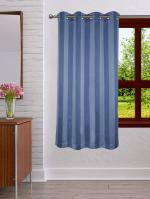 Lushomes Polyester Blue Stripes Blackout Curtain for Window 54 inch x 60 inch