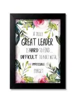 Blue Nexus Leadership Quotes Wall Poster with Wall Frame Room Art Painting Collection A4 size 10x13