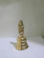 D Viswa Hanuman Pooja Brass Bell / Hanuman Puja Hand Ghanti - Height 9.25 CM