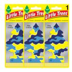 Little Trees Pina Colada Hanging Car Air Freshener (Pack of 3)