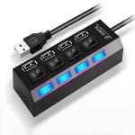 UNIKAP 4-Port Independent Switch HUB 4-Port Hub Computer USB Splitter