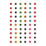 Vama Fashions Golden Crystal White Diamond Multicolour Stone Bindi Sticker for Girl - 60Bindis Forehead Multicolor Bindis