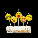 SHANAYA Decorative Emoji Small Size Candle Set (Pack of 5)