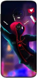 instyler Motorola Moto G7 Matte Vinyl Spiderman Printed Mobile Skin Sticker with Scratch Resistant Lamination