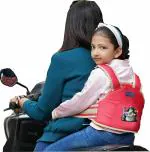 Magic Seat Premium Portable Seat Belt Children Motorcycle Harness - (Red-Letter H)