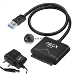 Pibox India - SATA to USB 3.0 Cable, USB 3.0 to SATA III Hard Drive Adapter Compatible for 2.5 3.5 Inch Desktop HDD/SSD Hard Drive Disk and SATA Optical Drive with 12V 2A Power Adapter, Support UASP