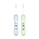 Chicco Blue, Green Toothbrush Set 6M-36M (Pack Of 2)