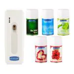 Airance Air Freshener Machine With Refills- 250 ml (Pack of 6, Khus, Cool Splash, Refreshing Lime,Rose Petals and Litchi)