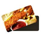 Dhcrafts Multicolor Clay Fried Chicken D1 Printed Fridge Magnet, 8.6 X 5.4 Cm