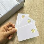 Verena PVC Card with Small Chip Contact White Inkjet Printer Printable Chip-Card, PVC Card (for Aadhar Card, ID Card, Gate Pass) (100)