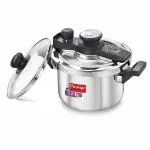 Prestige Clip-on Mini Svachh Stainless Steel Spillage Control Pressure Cooker, 3 L (Silver)
