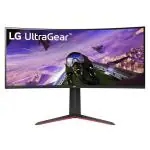 LG Electronics Ultragear 21:9 Curved Gaming LED Monitor 86.42 Cm (34 Inch),QHD 3440 X 1440,5Ms,160Hz,AMD Freesync Premium,HDR 10,Srgb 99%,Height Adjust Stand,DP,HDMI,Speaker,Headphone Out,34GP63A