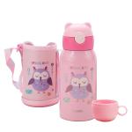 Kuber Industries Pink Stainless Steel Water Bottles
