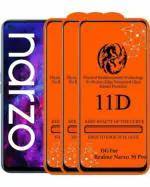 Malvi Gold Edge To Edge Tempered Glass For Ralme Narzo 30 Pro, Ralme Narzo 30 Pro 5G