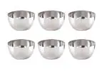 NEELAM Stainless Steel 6.5 18G JK Vati, 300 ml , Silver, Set of 6 Stainless Steel Vegetable Bowl (Silver, Pack of 6)