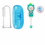 BBYARAJ Toothbrush Silicone Round Cute Bear Toothbrush Age 1-5 with Finger Brush for Age 1 to 3 months Infants-Toddlers BPA Free Silicone Tongue Cleaner